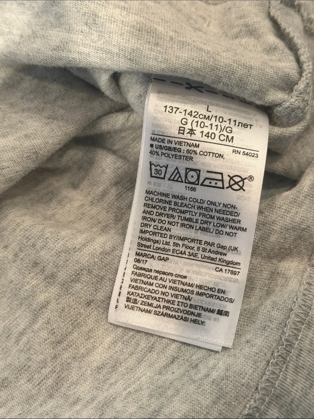 Gap Boys Large Raglan Baseball Tee